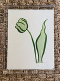 9x7 - Green Tulip - Kayce Hughes