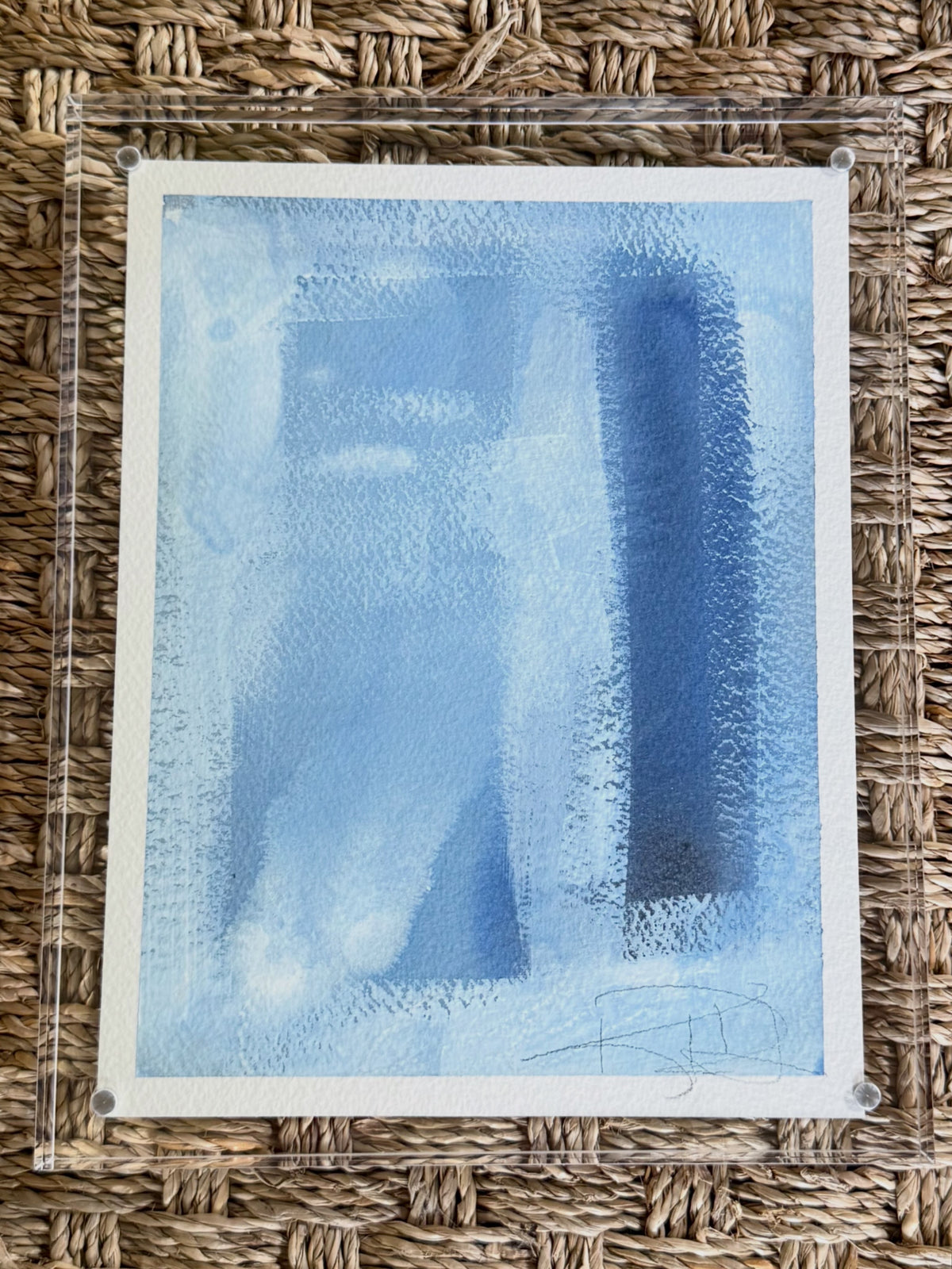 9x7 Blue Geometric - Kayce Hughes